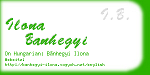 ilona banhegyi business card
